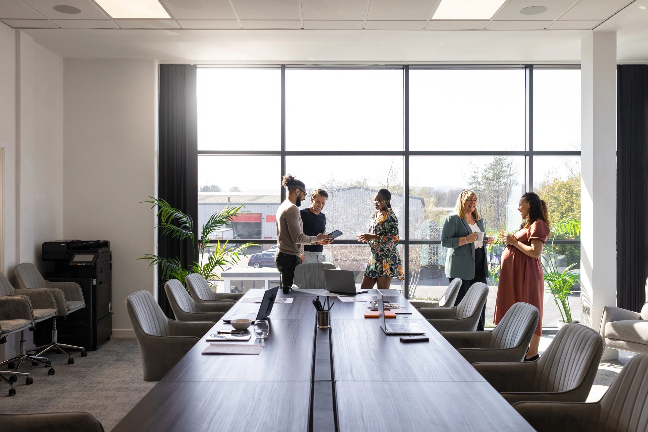 Business consultants meeting in a modern office